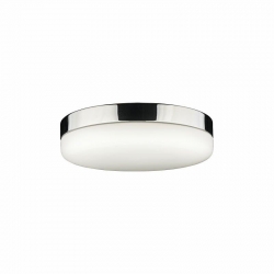 Nowodvorski plafon KASAI E27 x 2 Szkło Stal chromowana Biały ~220-230 V MAX: 2x40W