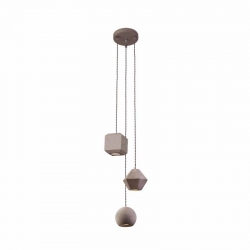 Nowodvorski lampa wisząca GEOMETRIC GU10 x 3 Beton architektoniczny Stal lakierowana Szary ~220-230 V MAX: 3x35W