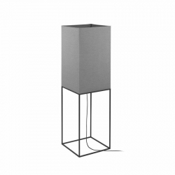 Nowodvorski Lampa podłogowa FLAM E27 x 4 Tkanina Stal lakierowana Szary ~220-230 V MAX: 4x60W