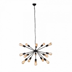Nowodvorski lampa wisząca ROD E27 x 15 Stal lakierowana Czarny ~220-230 V MAX: 15x60W