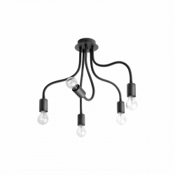 Nowodvorski oprawa przysufitowa FLEX E27 x 5 Peszel Stal lakierowana Czarny ~220-230 V MAX: 5x60W