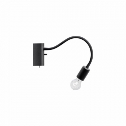 Nowodvorski kinkiet regulowany z włącznikiem FLEX E27 x 1 Peszel Stal lakierowana Czarny ~220-230 V MAX: 1x60W