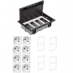 KONTAKT SIMON FLOOR BOX puszka podłogowa 8x gniazdo pojedyncze z/u do podłóg technicznych ( podniesionych )