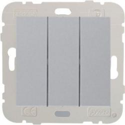Efapel łącznik 3-klawiszowy aluminium LOGUS 90