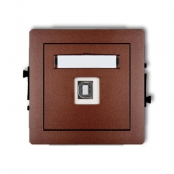 Karlik DECO gniazdo pojedyncze USB-AB 2.0 brązowy metalik PODTYNKOWY bez ramki IP 20 9DGUSB-3