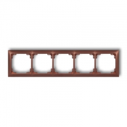 Karlik DECO Ramka uniwersalna 5-krotna z tworzywa DECO Soft brązowy metalik PODTYNKOWY  IP 20 9DRSO-5