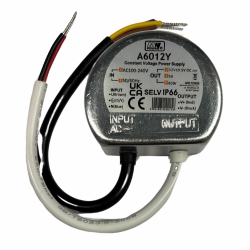 Zasilacz 60W 12V DC A6012Y IP66 puszkowy do puszki okrągły 5A