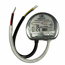 Zasilacz 60W 24V DC A6024Y IP66 puszkowy do puszki okrągły 2,5A