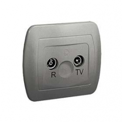 KONTAKT-SIMON Akord Gniazdo antenowe R/TV aluminium metalizowane AAK/26