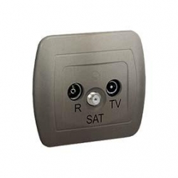 KONTAKT-SIMON Akord Gniazdo antenowe R/TV/SAT końcowe satyna AAS/29