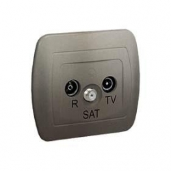 KONTAKT-SIMON Akord Gniazdo antenowe R/TV/SAT satyna metalizowana AASP/29