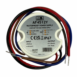 Zasilacz 45W 12V DC AF4512Y IP67 puszkowy do puszki okrągły 3,75A
