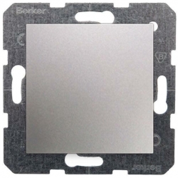 HAGER POLO Berker B.kwadrat łącznik 1-biegunowy aluminium 533031+16201404
