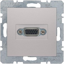 HAGER POLO Berker B.kwadrat Gniazdo VGA aluminium 3315401404