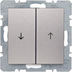 HAGER POLO Berker B.kwadrat przycisk żaluzjowy aluminium 53503520+16251404