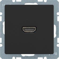 HAGER POLO Berker Q.1 Q.3 Q.7 gniazdo pojedyncze HDMI antracyt aksamit 3315436086