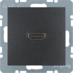 HAGER POLO Berker B.kwadrat Gniazdo HDMI antracyt mat 3315421606