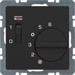 HAGER POLO Berker Q.1 Q.3 Q.7 Regulator temperatury antracyt aksamit 20306086