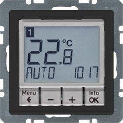 HAGER POLO Berker Q.1 Q.3 Q.7 Regulator temperatury antracyt aksamit 20446086