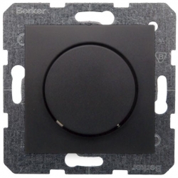 HAGER POLO Berker B.kwadrat Ściemniacz przyciskowo-obrotowy LED 3-100W, halogen 20-500W antracyt mat 2873+11371606