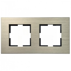 VIKO ARTLINE Ramka podwójna pozioma aluminium brązowa 92182302