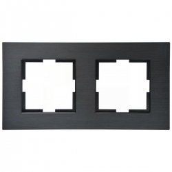 VIKO ARTLINE Ramka podwójna pozioma aluminium czarna 92182312