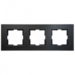VIKO ARTLINE Ramka potrójna pozioma aluminium czarna 92182313