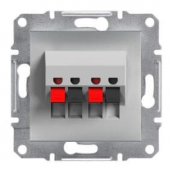 SCHNEIDER ELECTRIC ASFORA Gniazdo głośnikowe podwójne aluminium EPH5700161