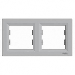 SCHNEIDER ELECTRIC ASFORA Ramka podwójna pozioma aluminium EPH5800261