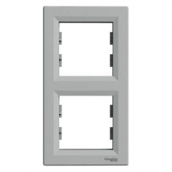 SCHNEIDER ELECTRIC ASFORA Ramka podwójna pionowa aluminium EPH5810261