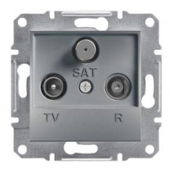 SCHNEIDER ELECTRIC ASFORA Gniazdo antenowe RTV-SAT końcowe 1dB stal EPH3500162