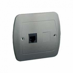 KONTAKT-SIMON Akord Gniazdo pojedyncze telefoniczne RJ11 aluminium ATF1/26
