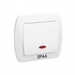 KONTAKT-SIMON Akord Łącznik hermetyczny jednob. IP44 z podśw. biały AW1BL/11