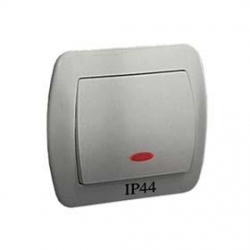 KONTAKT-SIMON Akord Łącznik hermetyczny jednob. IP44 z podśw. aluminium AW1BL/26