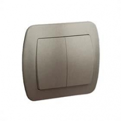 KONTAKT-SIMON Akord Łącznik schodowy podwójny z podśw. aluminium AW6/2L/29