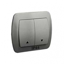 KONTAKT-SIMON Akord Przycisk żaluzjowy dwbiegunowy IP44 aluminium AZ1B/26