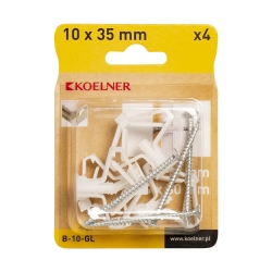 KOELNER kołek rozporowy fi 10mm typu bigips z wkrętem 4szt. B-10-GL