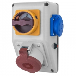 PAWBOL Rozdzielnica R-BOX KOMPAKT 1x32A/5P 1x250V, wyłącznik L/P IP44 B.325/1/LP