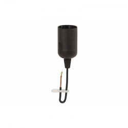 F-ELEKTRO oprawka remontowa E27 czarna z przewodem 2x0,75mm2 H03VV-F F4.0140 250V