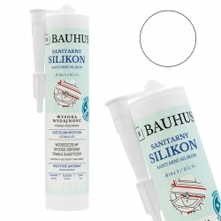 BAUHUS Silikon sanitarny biały 280 ml wodoszczelny