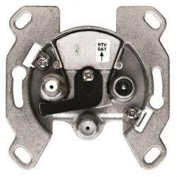HAGER POLO Berker/B.Kwadrat Gniazdo antenowe podwójne RTV-SAT-SAT mechanizm 53455331