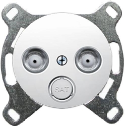 HAGER POLO Berker R.1/R.3 gniazdo 2F RTV (UPC Vectra) biały 53455111+12032089