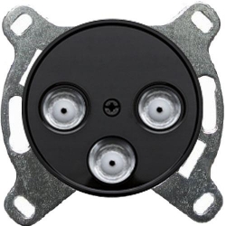 HAGER POLO Berker R.1/R.3 gniazdo 3F DATA (UPC) czarny 53455131+12032045