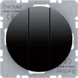 HAGER POLO Berker R.1/R.3 łącznik 3-krotny antracyt 533023+16652045