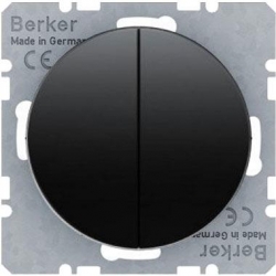 HAGER POLO Berker R.1/R.3 Ściemniacz 2- przyciskowy LED czarny 85422100+85142131