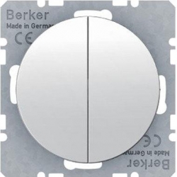 HAGER POLO Berker R.1/R.3 łącznik biały podwójny schodowy 53303808+16232089
