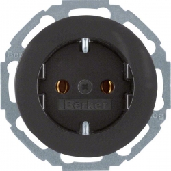 HAGER POLO Berker R.classic Gniazdo z/u schuko 230V czarny 47452045