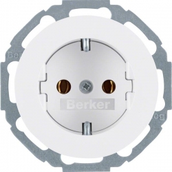 HAGER POLO Berker R.classic Gniazdo z/u schuko 230V biały 47452089