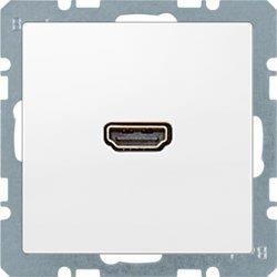 HAGER POLO Berker Q.1 Q.3 Q.7 Gniazdo pojedyncze HDMI biały aksamit 3315436089