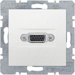 HAGER POLO Berker B.Kwadrat Gniazdo VGA biały połysk 3315408989